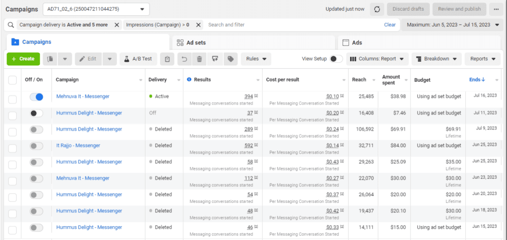 Meta Ads Management Service Work Samples